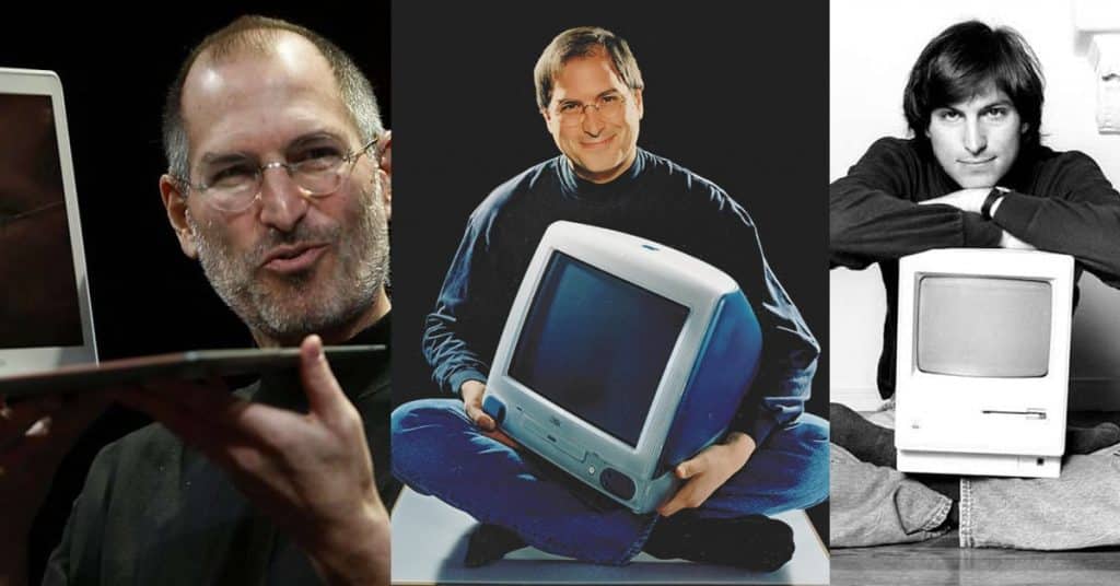 steve jobs with apple product